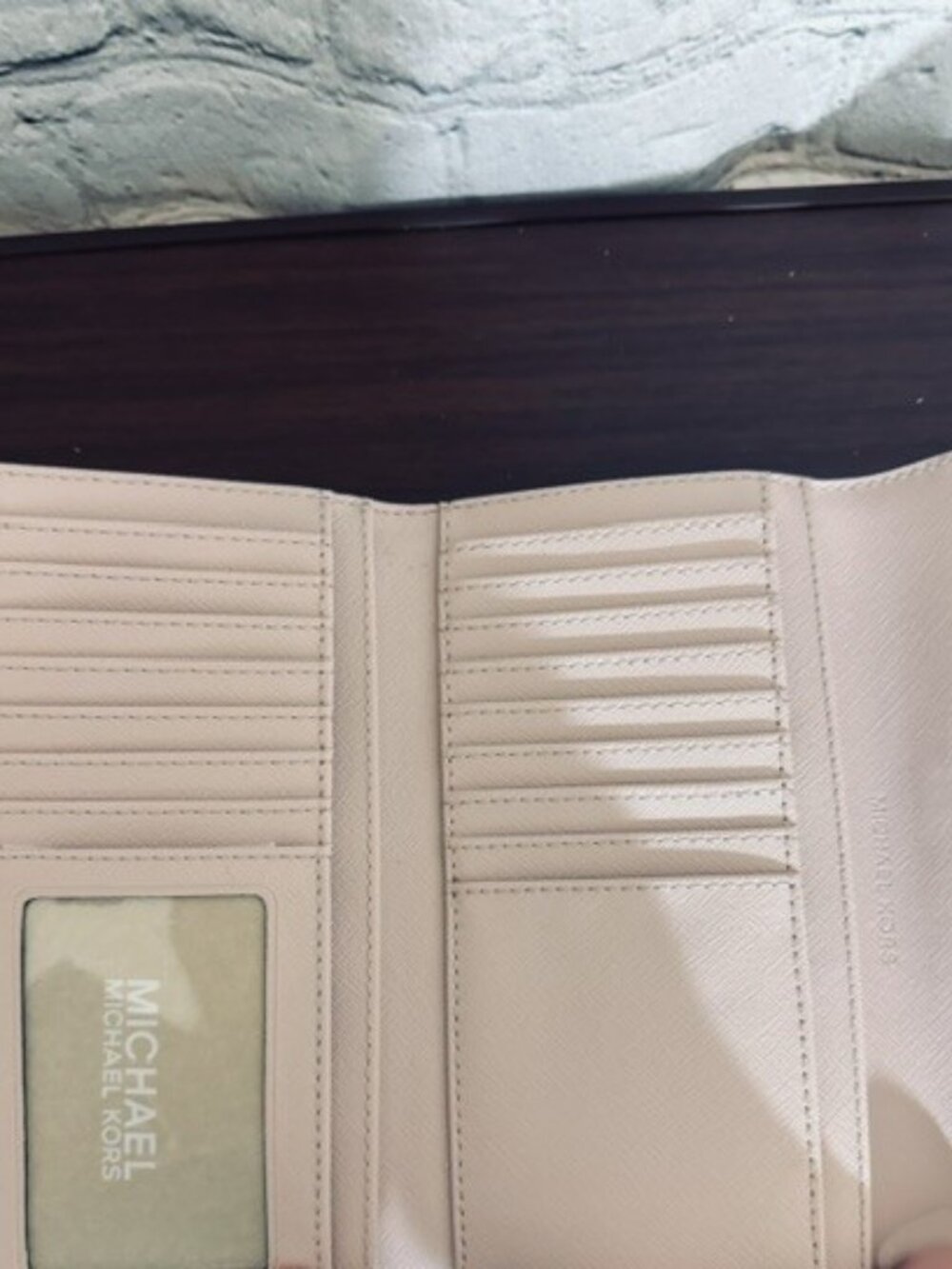 Michael Kors Powder Blush Saffiano Leather Trifold Wallet NWOT - Picture 3 of 5